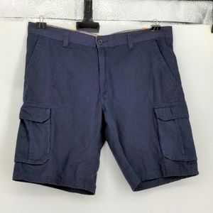 G&M Rugged & Washed Out Cargo Shorts Men's Size 40" Waist  10" Inseam Navy NWT